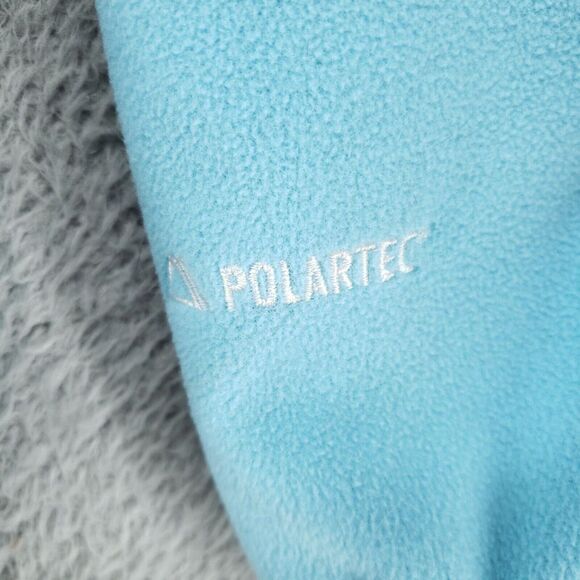 Vintage LL Bean Womens Size Large Blue Full Zip Polartec Fleece Jacket Stretch - Picture 9 of 16